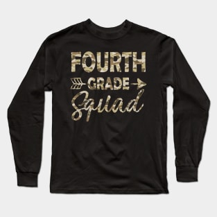 Fourth Grade Camo Teacher Welcome Back To School Long Sleeve T-Shirt